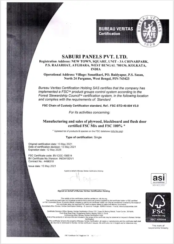 FSC Certificate — Bureau Veritas Certification