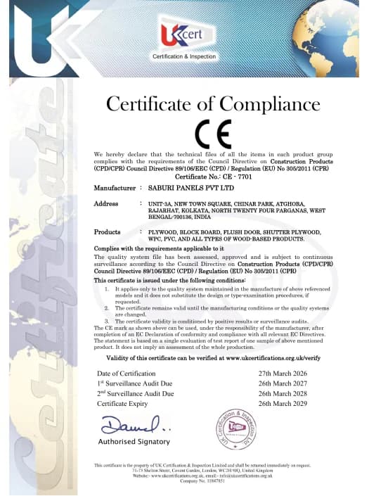 CE Certificate — Certificate of Compliance