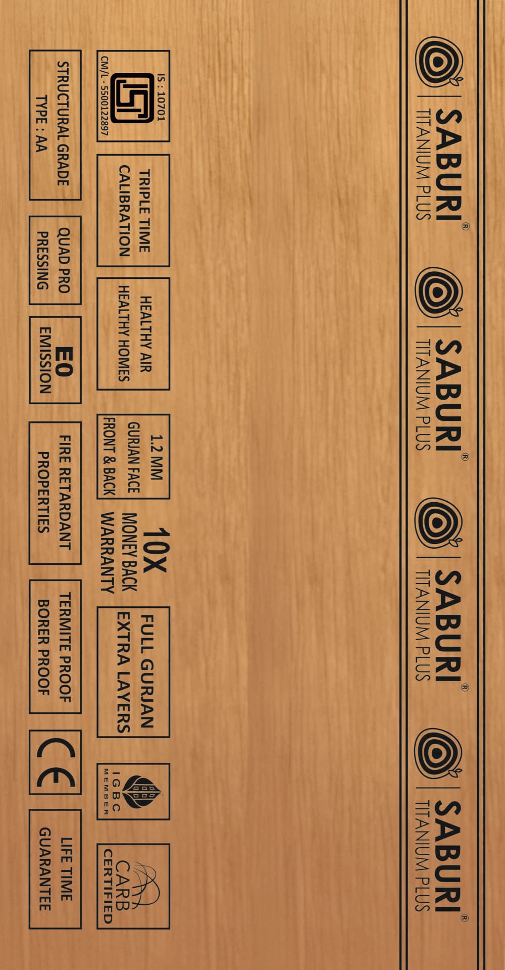 Saburi Titanium board full view