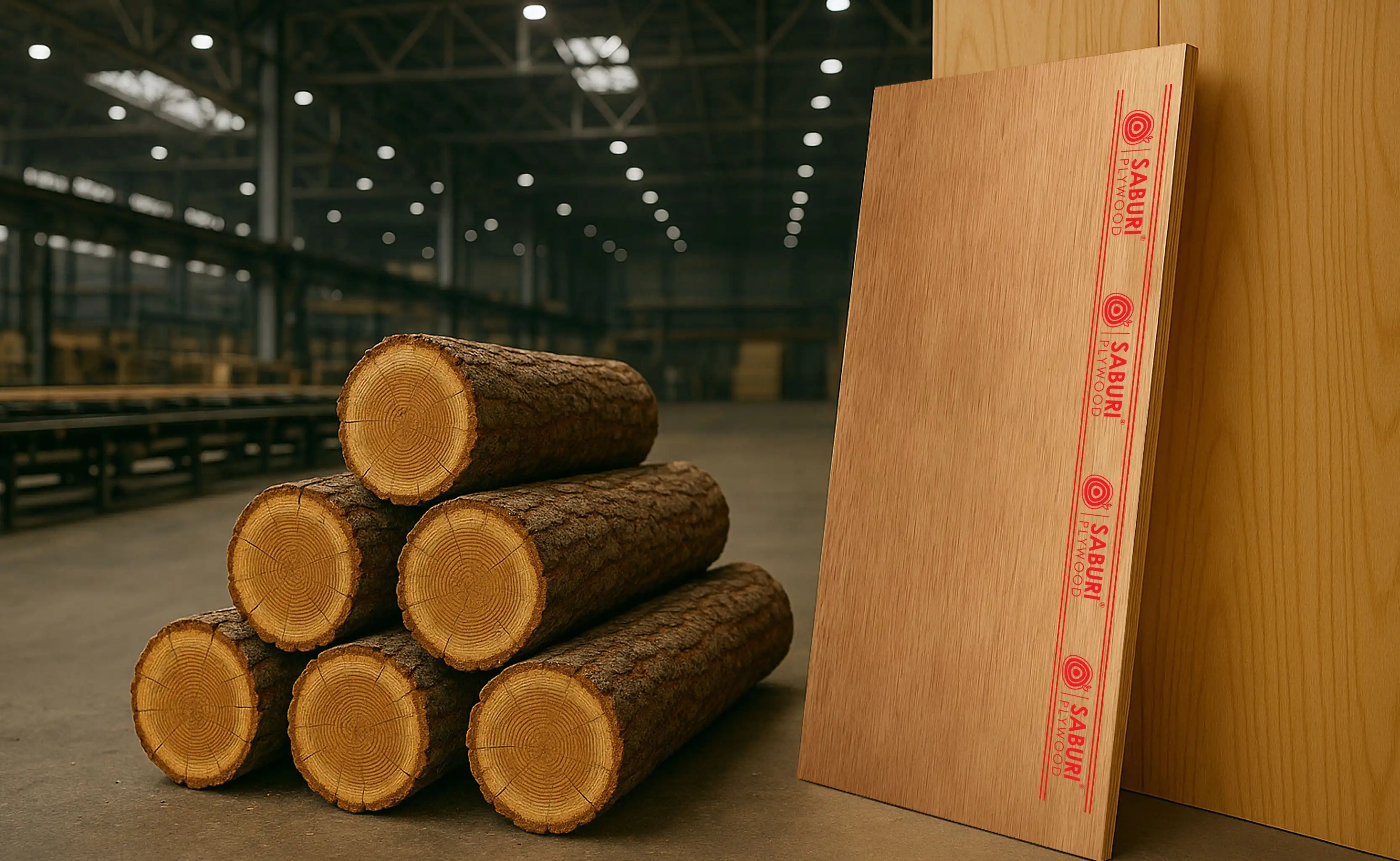 Saburiply Premium Plywood Stacks