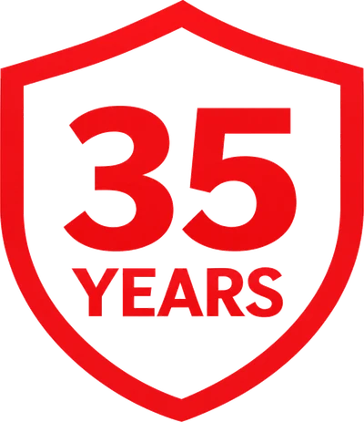 35-year warranty shield